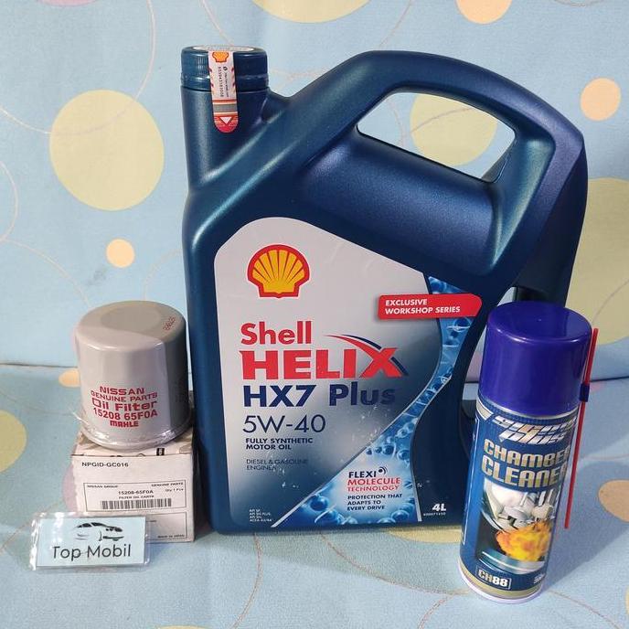 ALABASTER Paket oli Shell HX7 5W-40 Nissan March Datsun Go Almera (3)