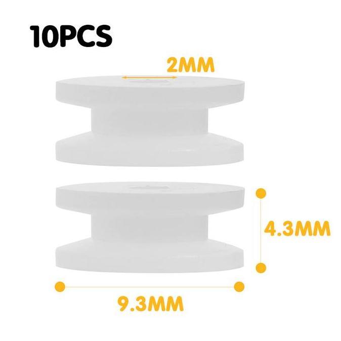 RURI 10pcs Roda Katrol Plastik Mini 2x9.3mm Pulley Wheel Untuk Diy Mainan Edukasi Gear Motor Sains T