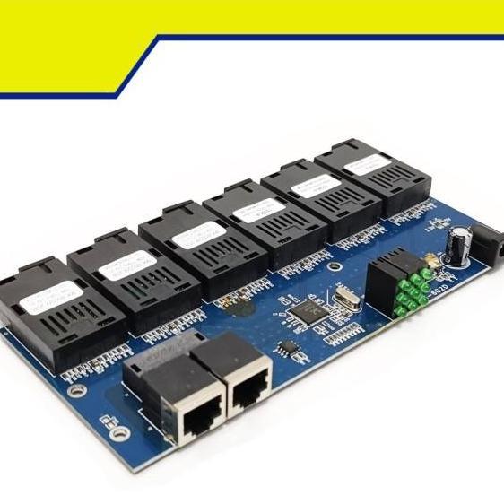 Media Converter 6 FO 2 ETH Board Only