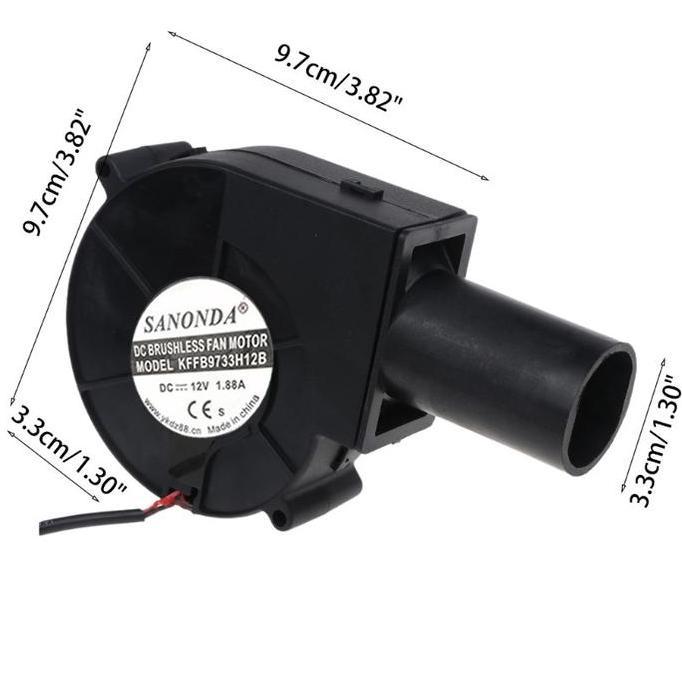 YOUEI 1 Set Blower BBQ Kipas Blower Ac Turbocharger Portabel Kecil Kipas Angin BBQ Cooler Fan Machin