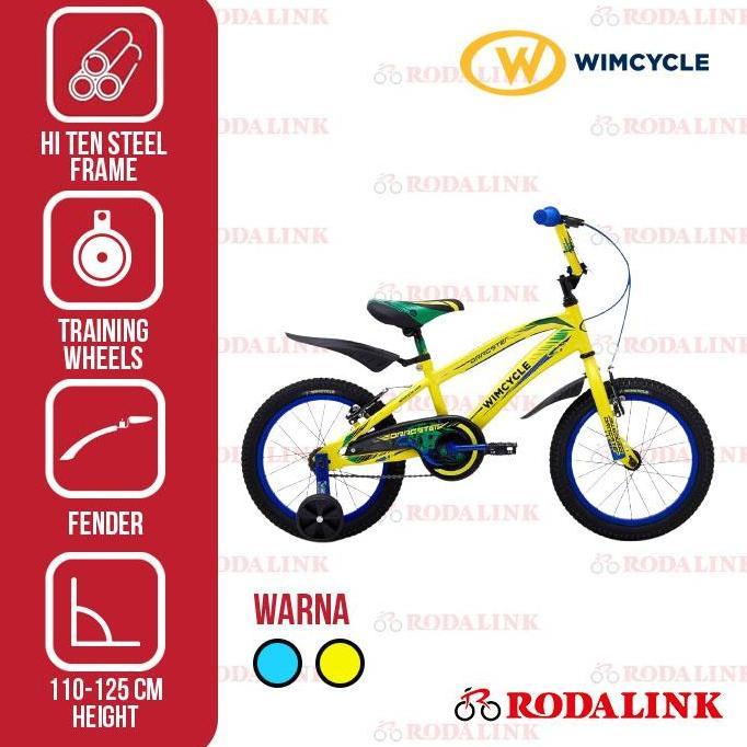 Terbaru Wimcycle Sepeda Anak 16" Dragster 16 | Sepeda Anak Bmx Dengan Roda Bantu