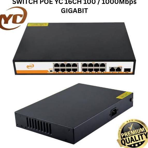 SWITCH POE 16Port POE SWITCH 16+3PORTS 10/100Mbps/1000Mbps /SWITCHHUBPOE 2Uplink+FO