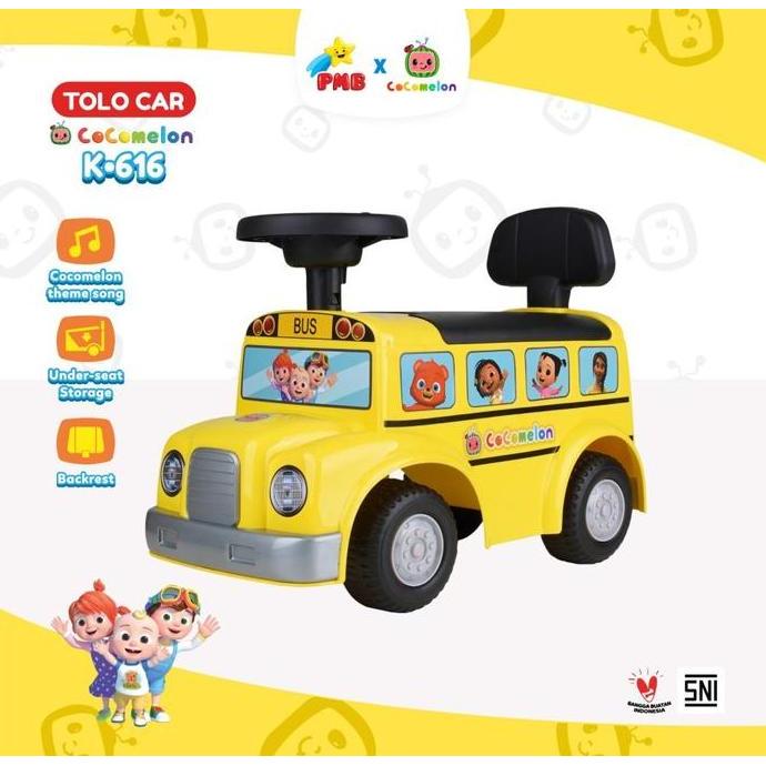 Mobil Anak Bisa Dinaiki School Bus Tolocar Cocomelon Series Fitur Musik
