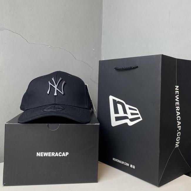 Topi Baseball Mlb Caps New Era Logo Ny Plat Besi Hitam