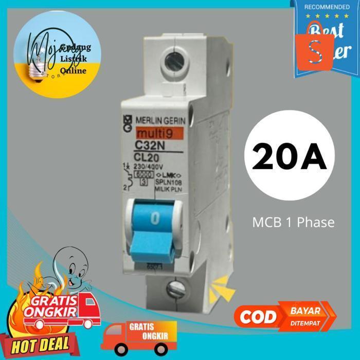 Big Sale MCB MERLIN GERIN BIRU 2A 4A 6A 10A 16A 20A 32A 40A 63A MULTI 9 2 4 6 10 16 40 AMPERE Berkua