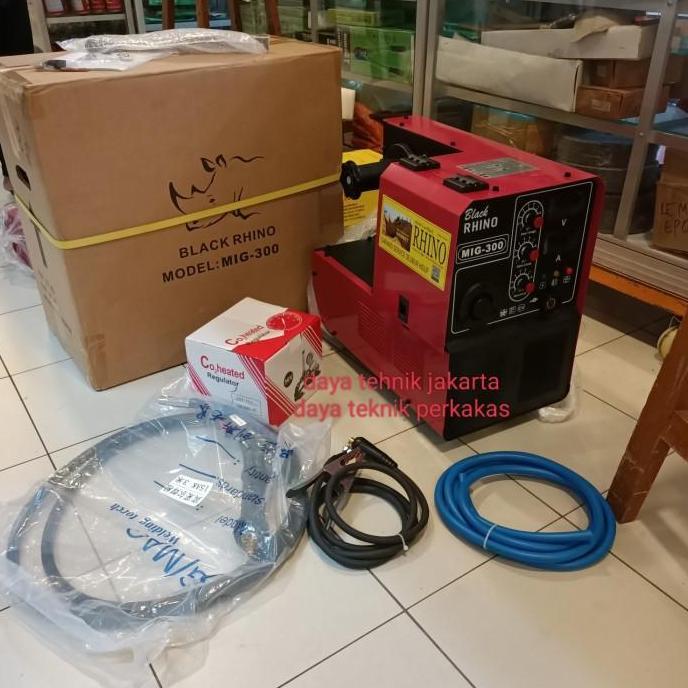 mig 300 Rhino 380v / mesin las mig 300 black rhino