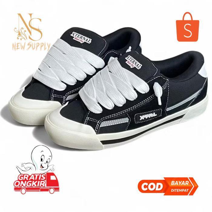 fth-56 XTERNAL - Sepatu Gemuk Skateday Reflective Unisex Sepatu Local Brand Original Original