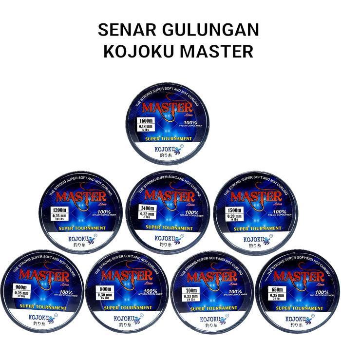 Senar Pancing Kojoku Master Gulungan 1/8 Panjang Mulai 600M-1600M Banyak Pilihan Warna Cocok Buat Ga