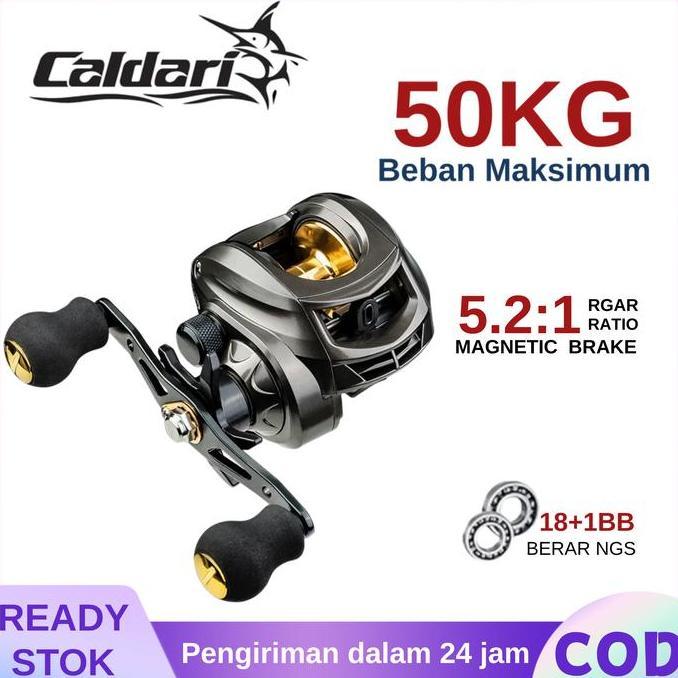 Caldari Reel Fishing Reel alat pancing joran pancing Baitcast Reel Gulungan pancing 30kg/30LBS 5:2:1