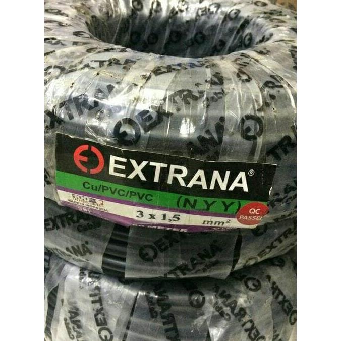 EXTRANA NYY 3X1,5MM (HITAM TEMBAGA KAWAT) NYY 3 X 1,5 MM