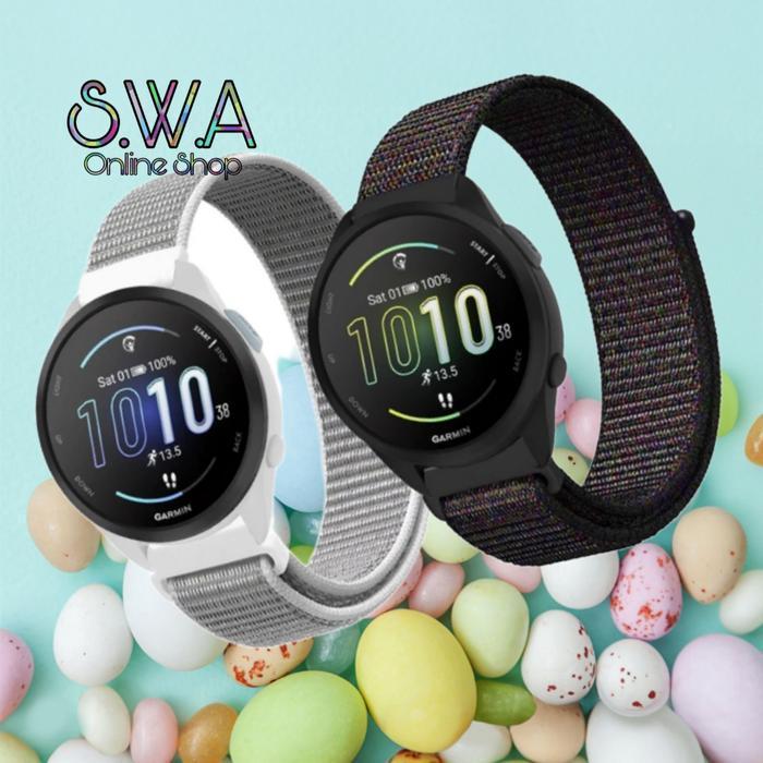 Strap Nylon Nilon Velcro Benang Garmin Forerunner 165 55 245 155 645 Music Non Musik Terlaris Best Q