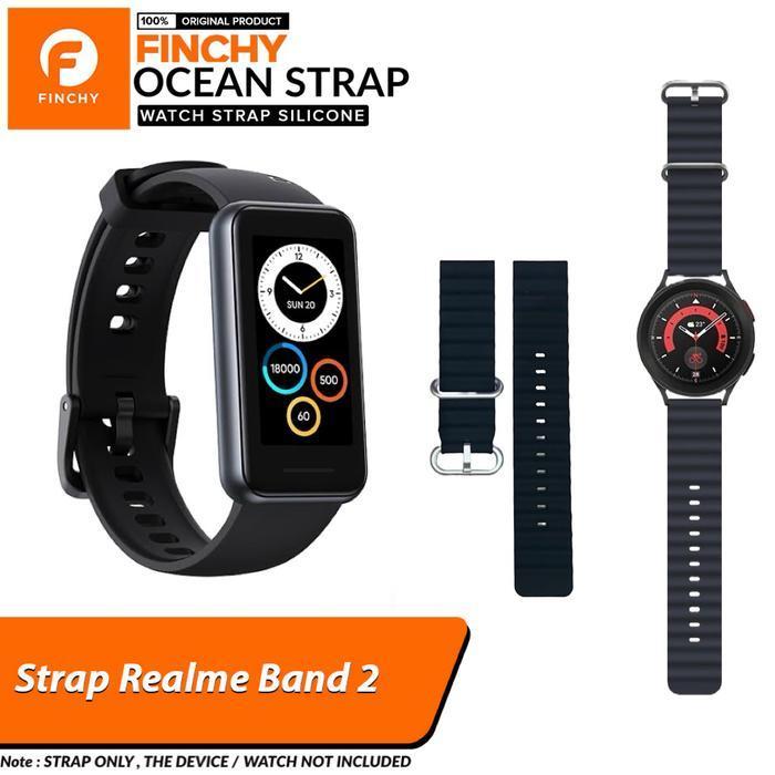 Finchy Ocean Strap Realme Band 2 Replacement Silicone Wristband Terlaris Best Quality 100% Original