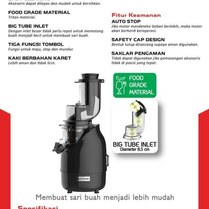 HI COOK SLOW JUICER TYPE SJ-LB ORIGINAL DAN TERPERCAYA