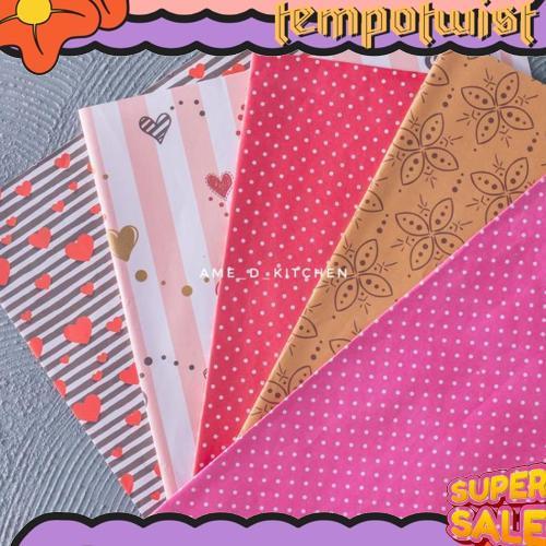 Termurah Tambahan Packing Kertas Kado Polkadot/Love/Batik + Bubble Wrap + Fragile