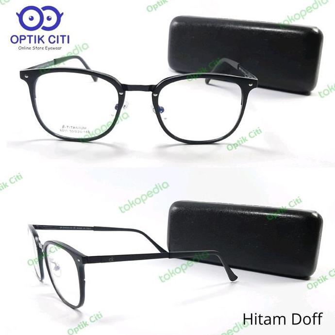 frame kacamata pria titanium 6011 Ringan dan Ada Pegas