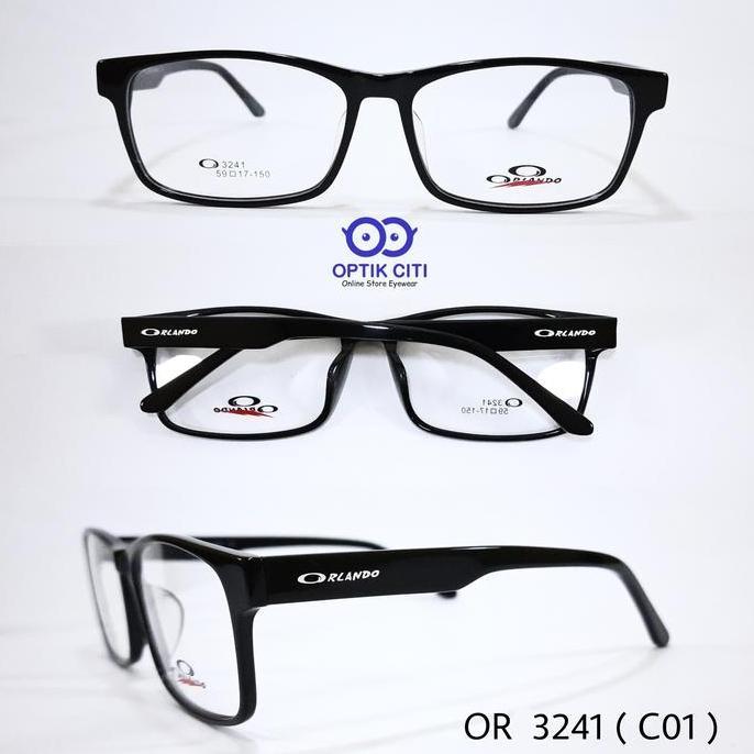 frame kacamata pria kotak size super besar orlando original ada pegas
