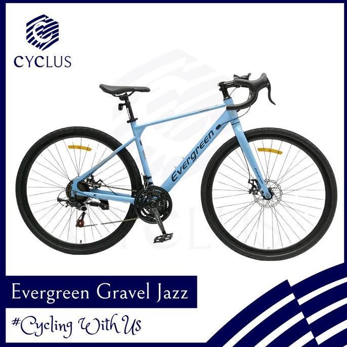 Sepeda Balap Roadbike Evergreen Gravel Jazz Gravel Bike B 3 X 7 Speed Cakram