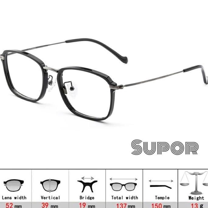 Frame kacamata minus Retro Titanium FF69 Full Frame Progresif bisnis