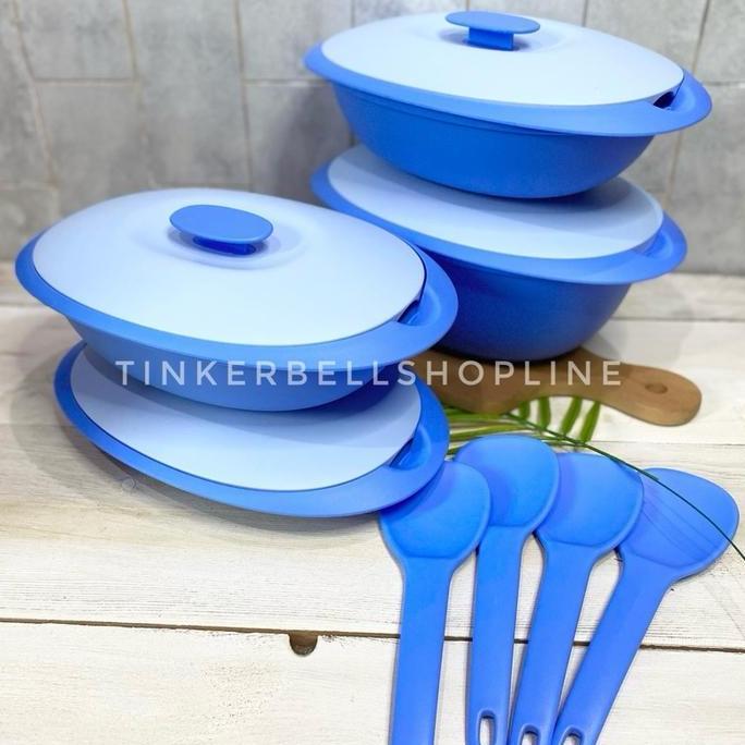 TERMURAH - Tupperware Raya Blossom Serveware Set Prasmanan