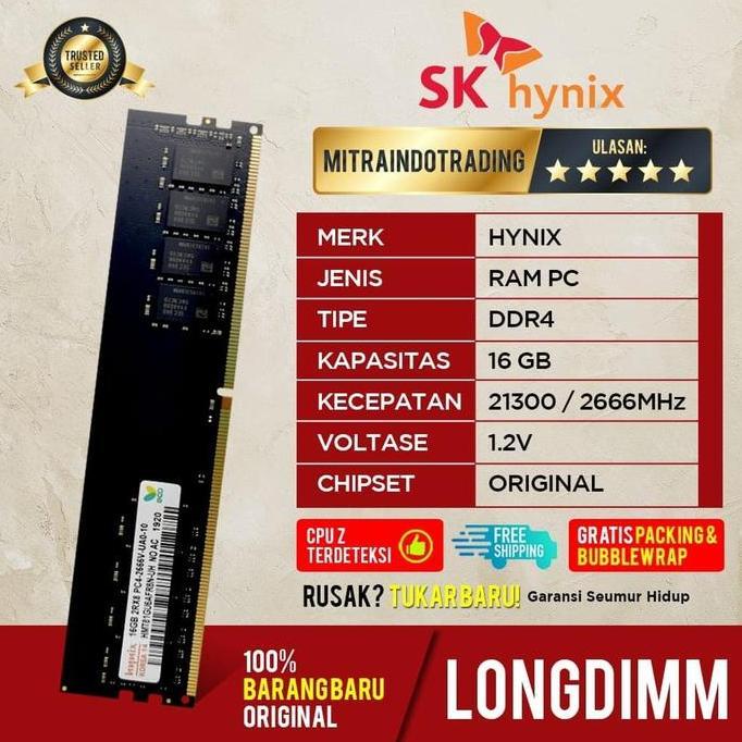 Ram Hynix Longdimm Ddr4 16Gb Pc19200/2400Mhz
