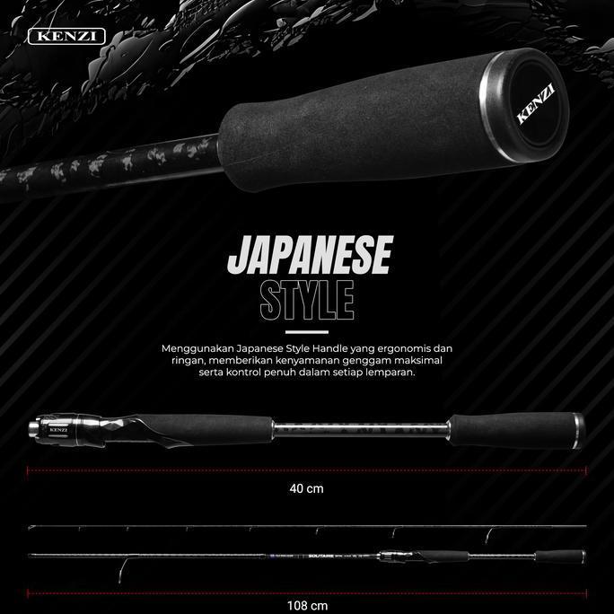 JORAN KENZI SOLITAIRE 702 Spinning 210cm Casting Rod X-Wrap Solid Carbon Fuji Guides 4-12lbs 6-15lbs