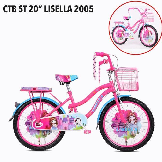 Sepeda Mini Anak Cewek 20 Inc Lisella Keranjang Besi New Buat Anak 7 Tahun Ke Atas Bahan Kuat Dan Ko