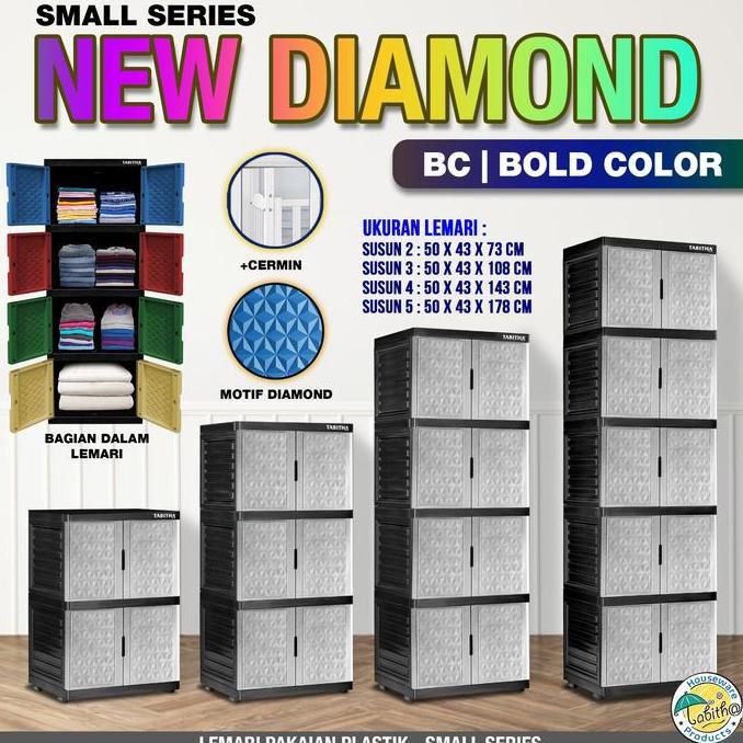 NEW LEMARI PLASTIK 2 SUSUN TABITA ORI