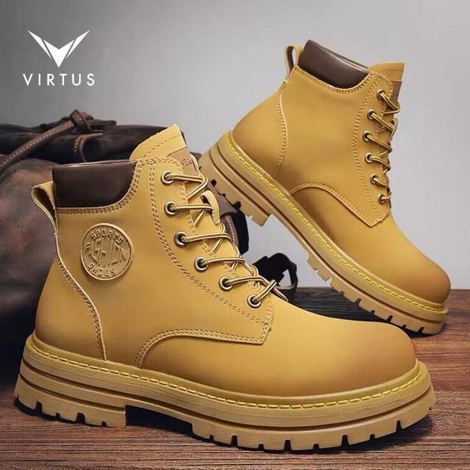 VIRTUS Wear 39 - 48 APOLLO Sepatu Ukuran Besar Jumbo Sneakers Boots Gunung Pria Kulit Casual Casual