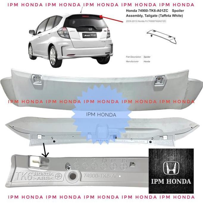 74900-TK6-A01ZY SPOILER ASSY,T/GATE SPOILER WING ATAS BAGASI BELAKANG MODULO EPOXY NO COLOR HONDA FI