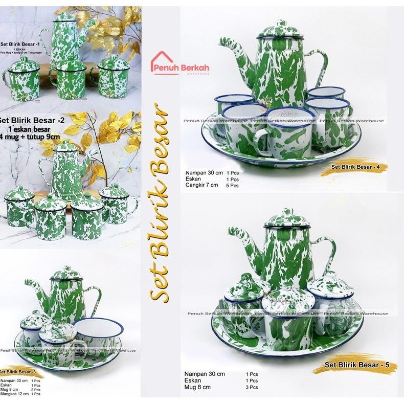 SET TEKO DAN MUG / TEKO SET ESKAN + MUG 9CM / SET ESKAN BLIRIK  / TEKO DAN CANGKIR SET JADUL / SET J