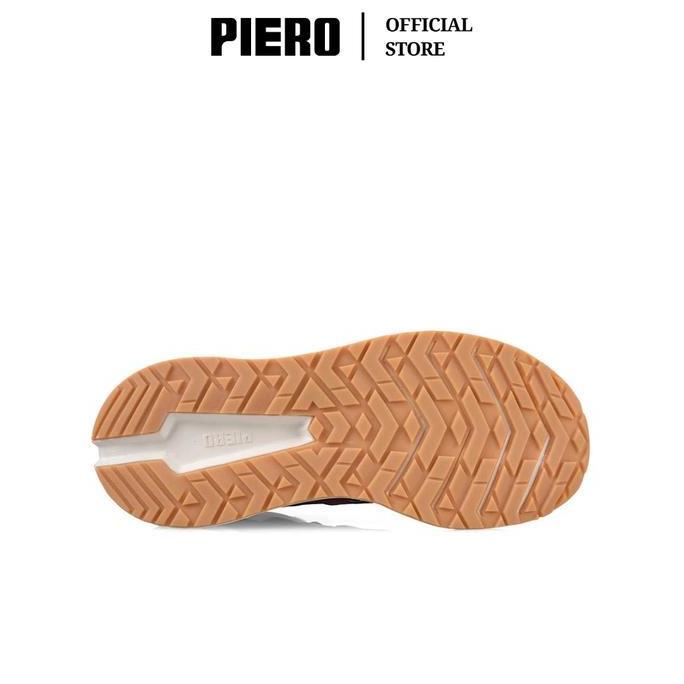 Piero Sepatu Sneakers Pria Jogger 24-Burgundy Old White Gum Pie1000379