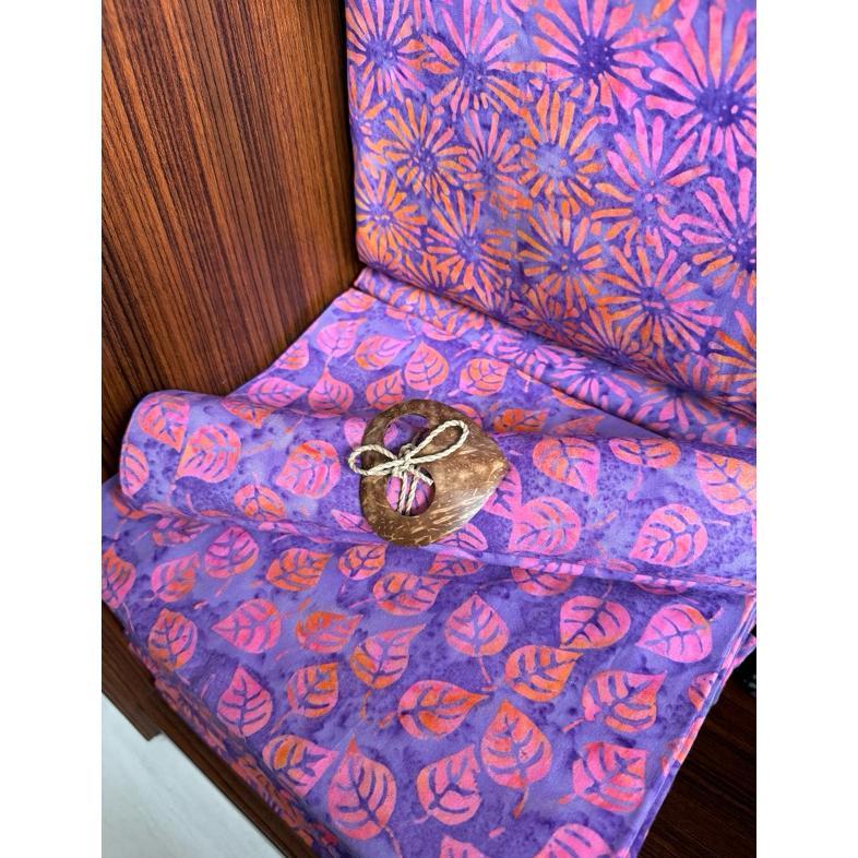 [ anomancollection ] KAIN PANTAI BALI/Lilac/RAYON PREMIUM Batik SMOKE Cap Tradisional