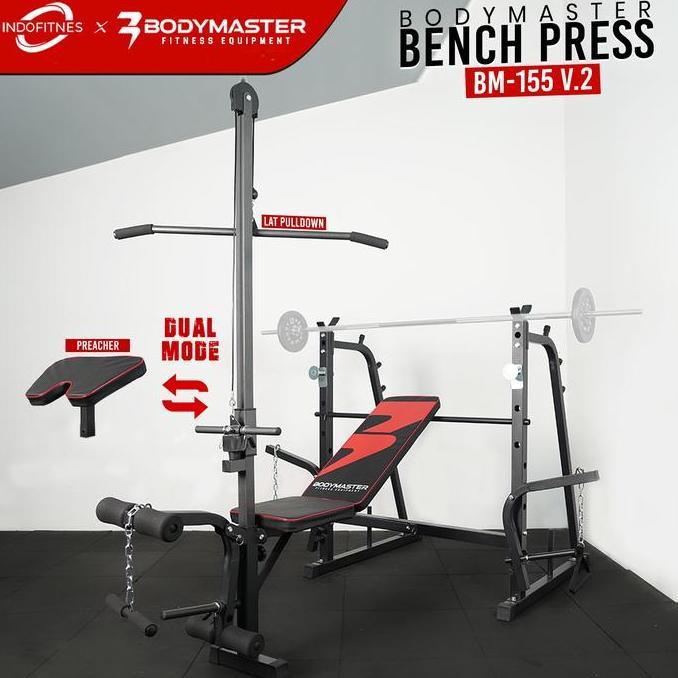 Didafanasi - BODYMASTER Bench Press BM-155 Home Gym Preacher Curl Lat Pull Down