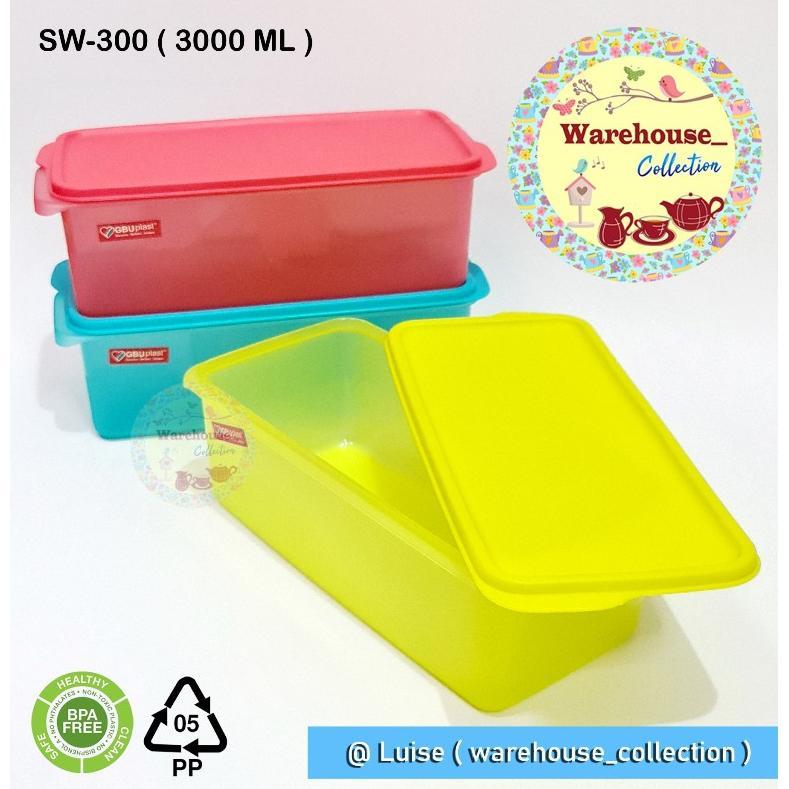 Kotak / Tempat Makan Sealware Gbu Plast Brownie Sw-200 (2000Ml) | Sw-300 (3000Ml) (W&Co)