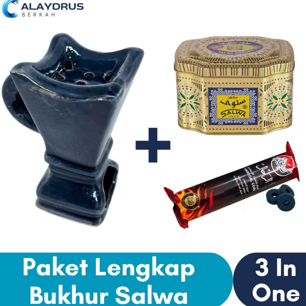Paket Lengkap Buhur Bakhoor Bukhoor Dupa Arab Salwa Odour By Surrati Asli Original 100 Gr Free Tempa