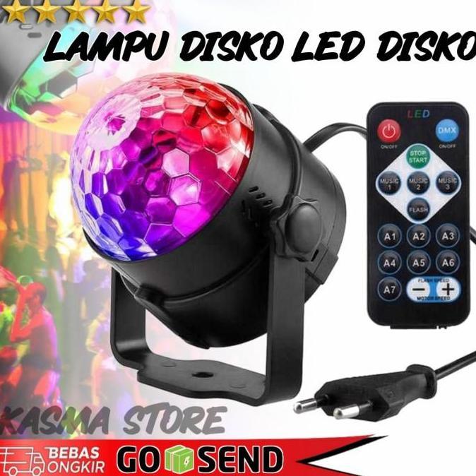 WRIGHTS Lampu Disco Ruangan Led Proyektor warna warni Remote Control EU Plug