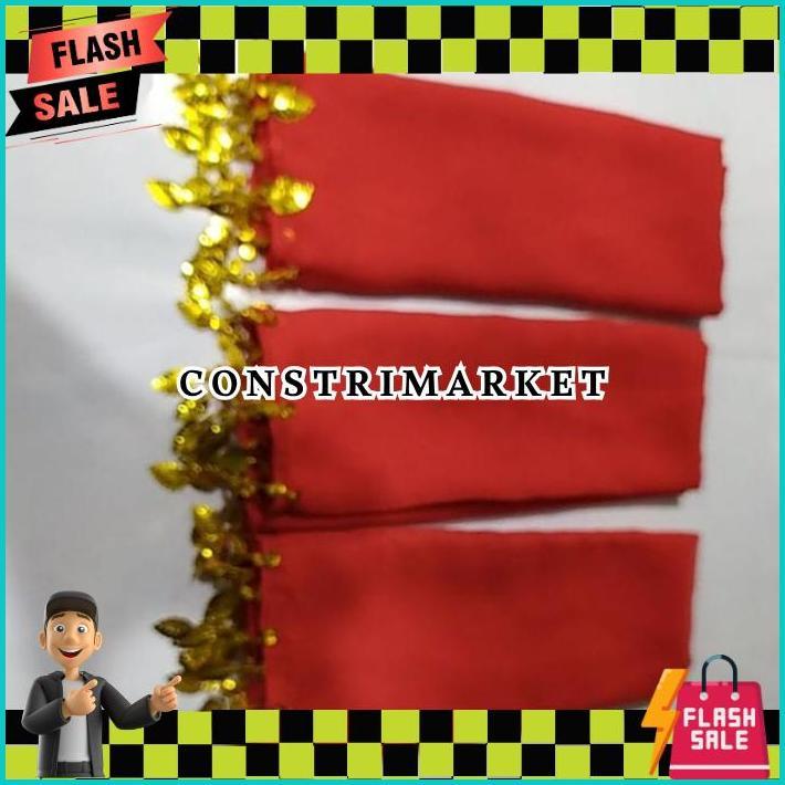 sampur selendang tari remo kerincing warna merah SALE