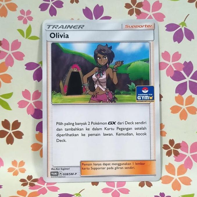olivia gym 028/SM-P pokemon tcg indonesia ASLI