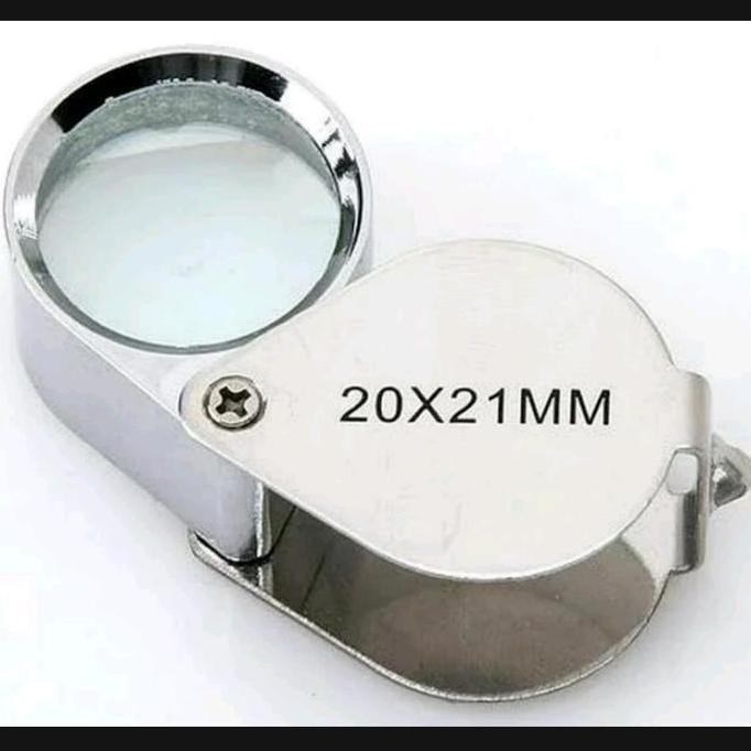 Jeweler Jewelry Loupe Lensa Kaca Pembesar Tekstur Kekeran Triplet 20X