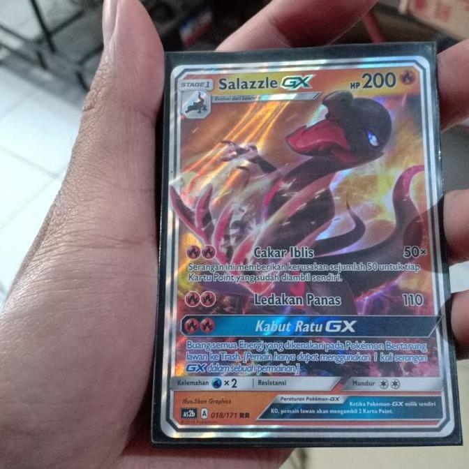 Salazzle GX RR Pokemon tcg Indonesia trading card game sr hr salander TERBAIK