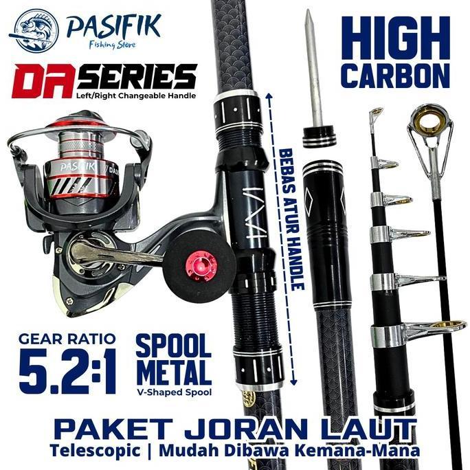 Omagoedang - Combo Hemat Paket Joran 2.1-3.6M + Max Drag 15KG