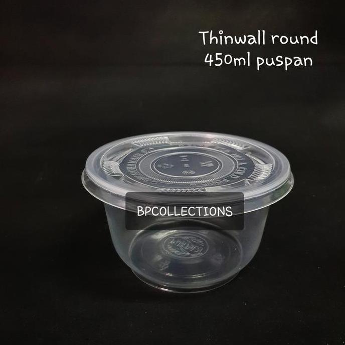New- 500 pcs THINWALL 320ML 400 450 ML MANGKOK PLASTIK PUSPAN GROSIR 1 DUS