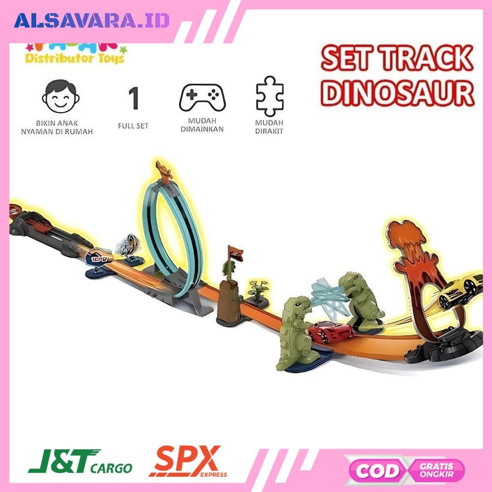Berkualitas Mainan Anak 35Pcs Launching Vehicle Dinosaur Track 887  Mobil Anak Tema Dinosaurus Mainan Balap Seru