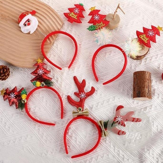 ~~~] Bando Natal Premium Tanduk Rusa Bando Merry Christmas Akesoris Gereja