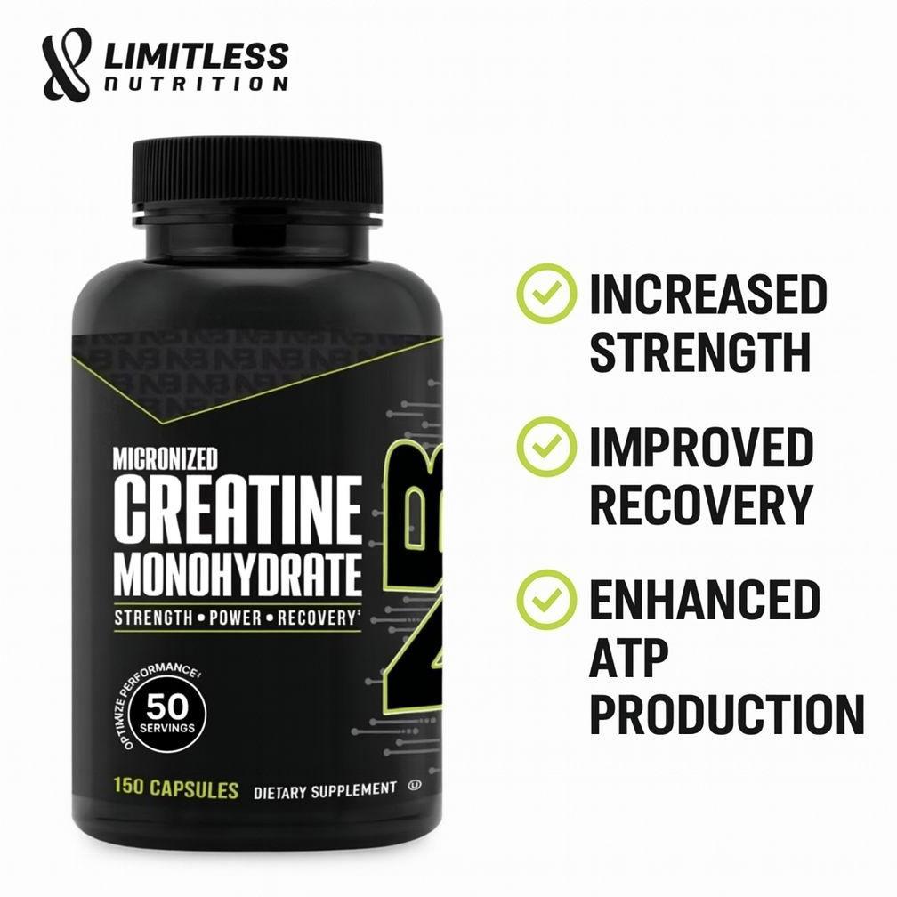 Nutrabio Usa Micronized Creatine Monohydrate 150 Kapsul Original