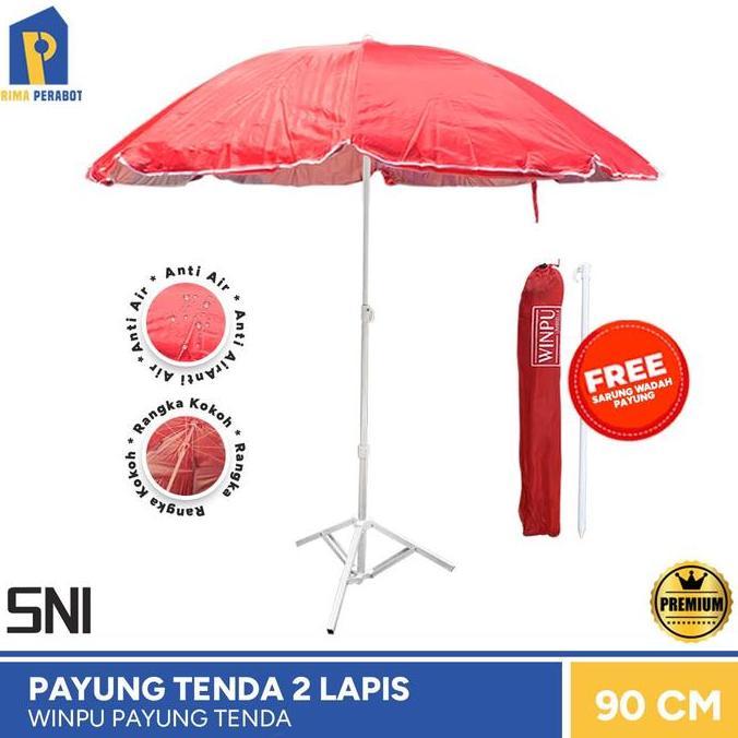 Payung Tenda 2 Lapis Payung Taman Pantai UV Series Winpu 90 Cm/36 Inch