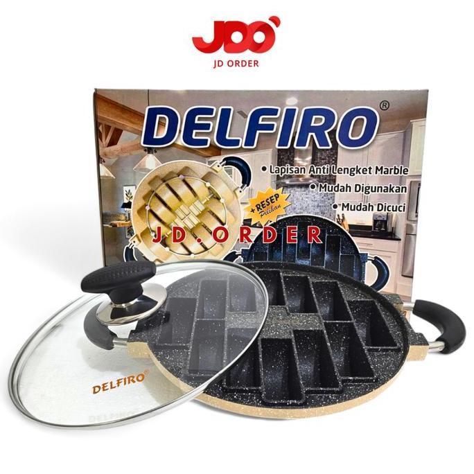NEW Delfiro Cetakan Kue Pukis 12 Lubang Premium, Pan Cetakan Kue Pukis Marble  Kitchenware Kayu ceta