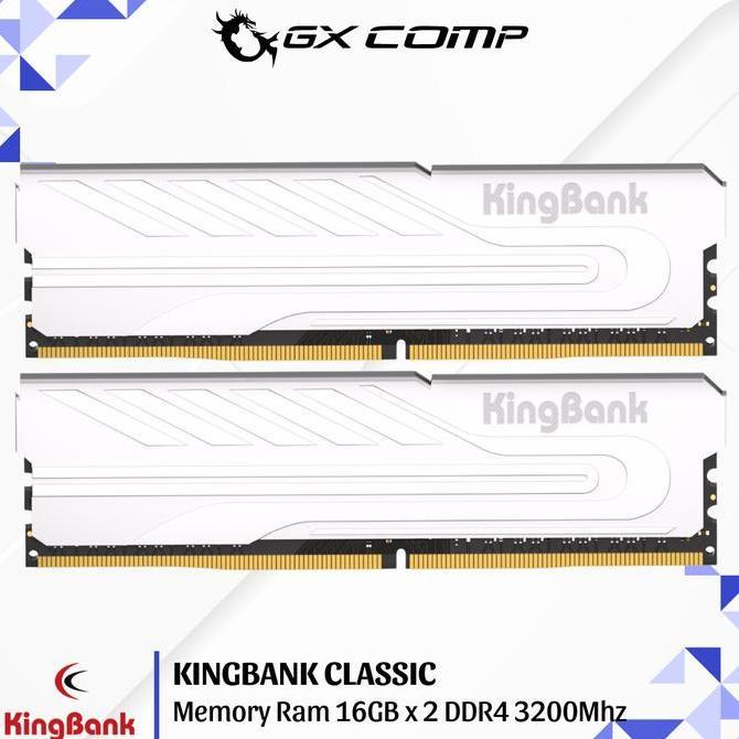 Grosir Kingbank Ddr4 Heatsink Xmp Ddr4 16Gb X 2 3200Mhz - Memory Ram 32Gb Kit Pc 3200