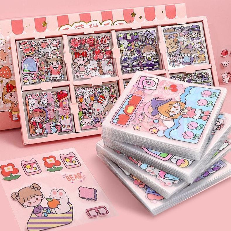 200 Lembar Sticker Box Pvc Jumbo Size Stiker Trending