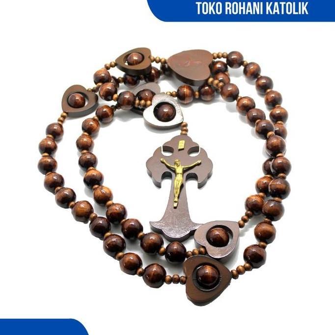 ROSARIO DINDING UKURAN SEDANG (BULI 2,5CM) /ROSARIO DINDING KAYU BESAR